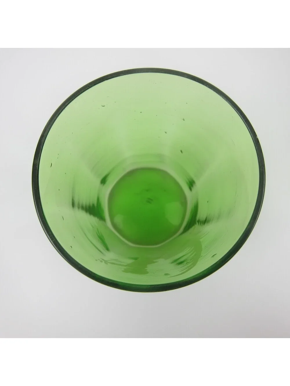 Antique Mary Gregory Green Drinking Glass Victorian Tumbler Boy Holding Flowers